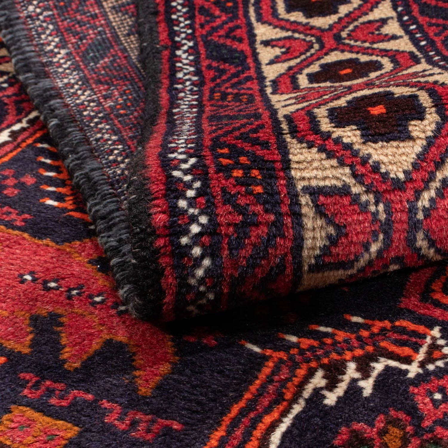Tapis de couloir Tapis Belutsch - 195 x 106 cm - rouge