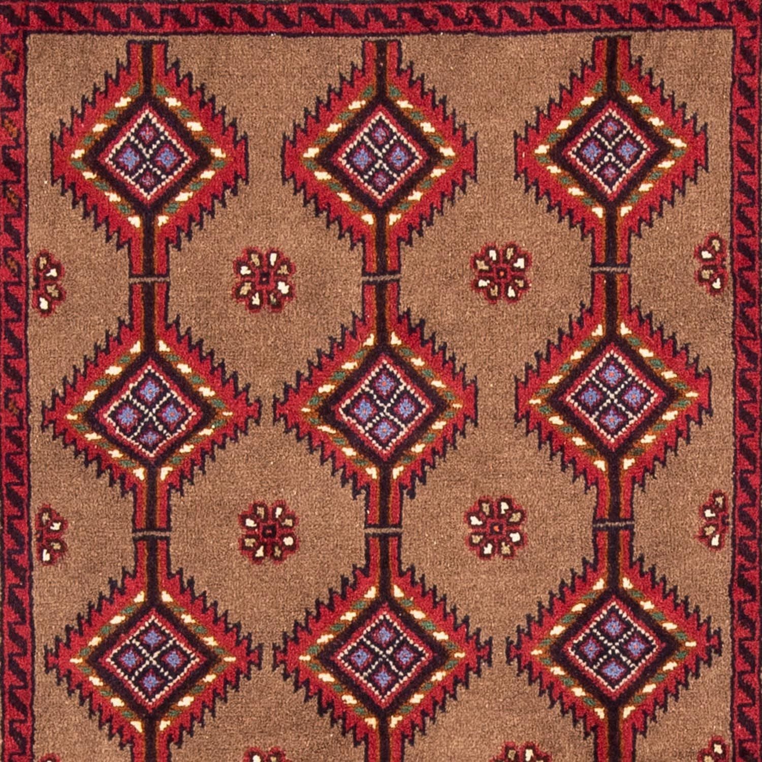 Tapis de couloir Tapis Belutsch - 179 x 101 cm - rouge