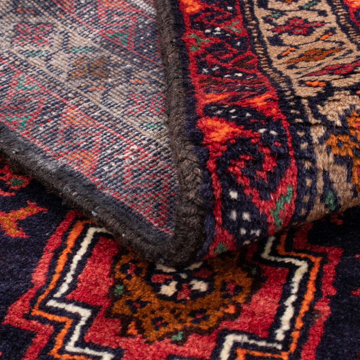 Tapis de couloir Tapis Belutsch - 194 x 104 cm - rouge