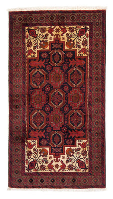 Tapis de couloir Tapis Belutsch - 182 x 103 cm - rouge
