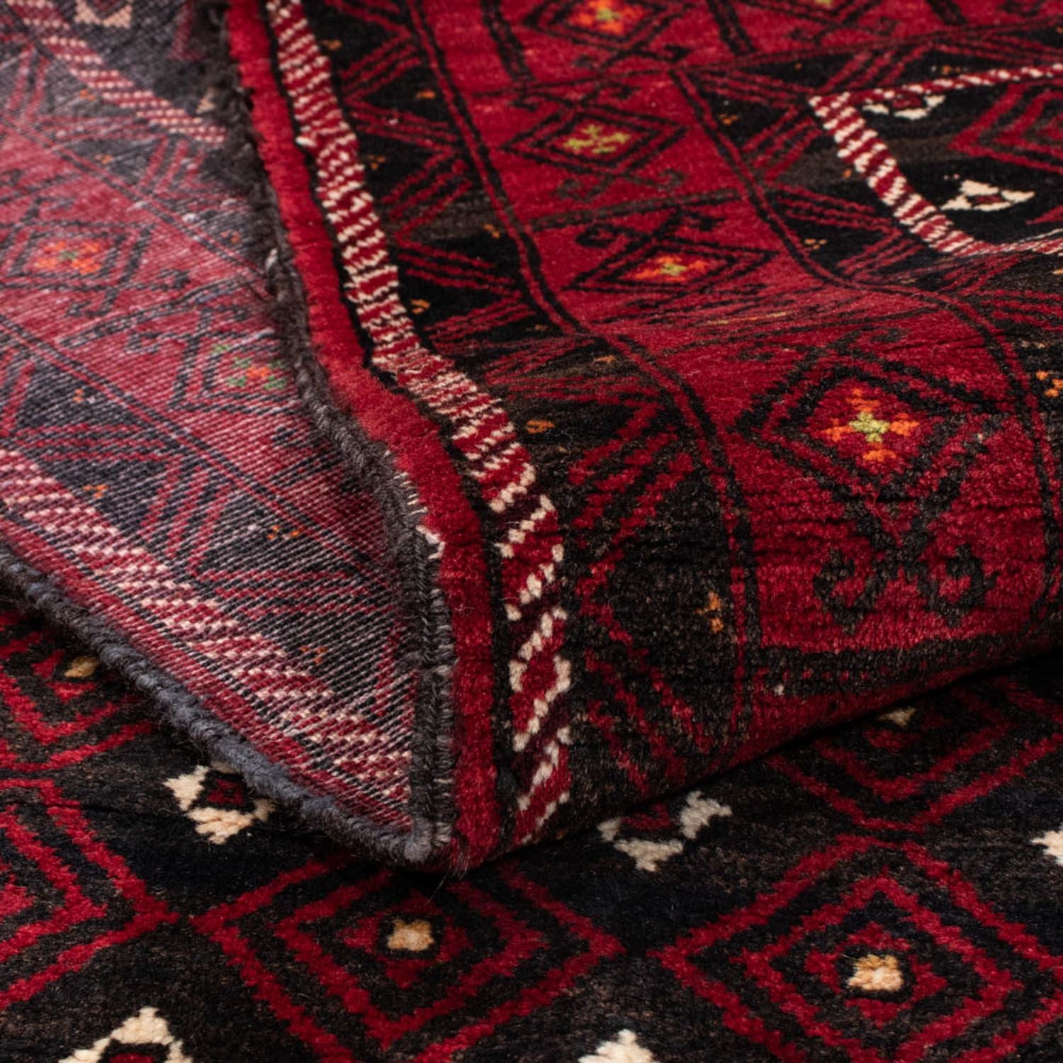 Tapis de couloir Tapis Belutsch - 210 x 114 cm - rouge foncé
