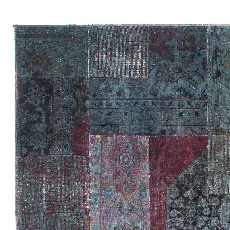 Tapis patchwork - 291 x 194 cm - bleu