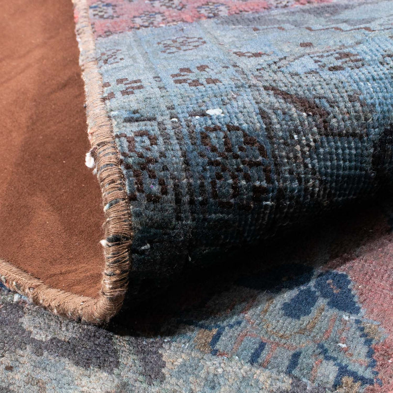 Tapis patchwork - 291 x 194 cm - bleu