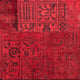 Tapis patchwork - 296 x 196 cm - rouge foncé