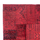 Tapis patchwork - 296 x 196 cm - rouge foncé