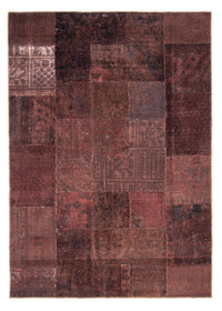 Tapis patchwork - 233 x 195 cm - marron foncé
