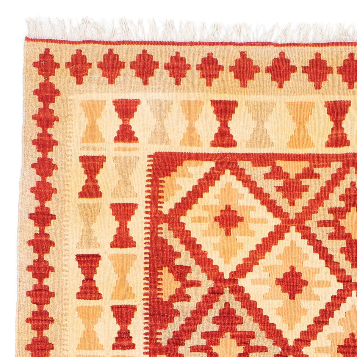 Tapis Kelim - Oriental - 211 x 155 cm - rouge