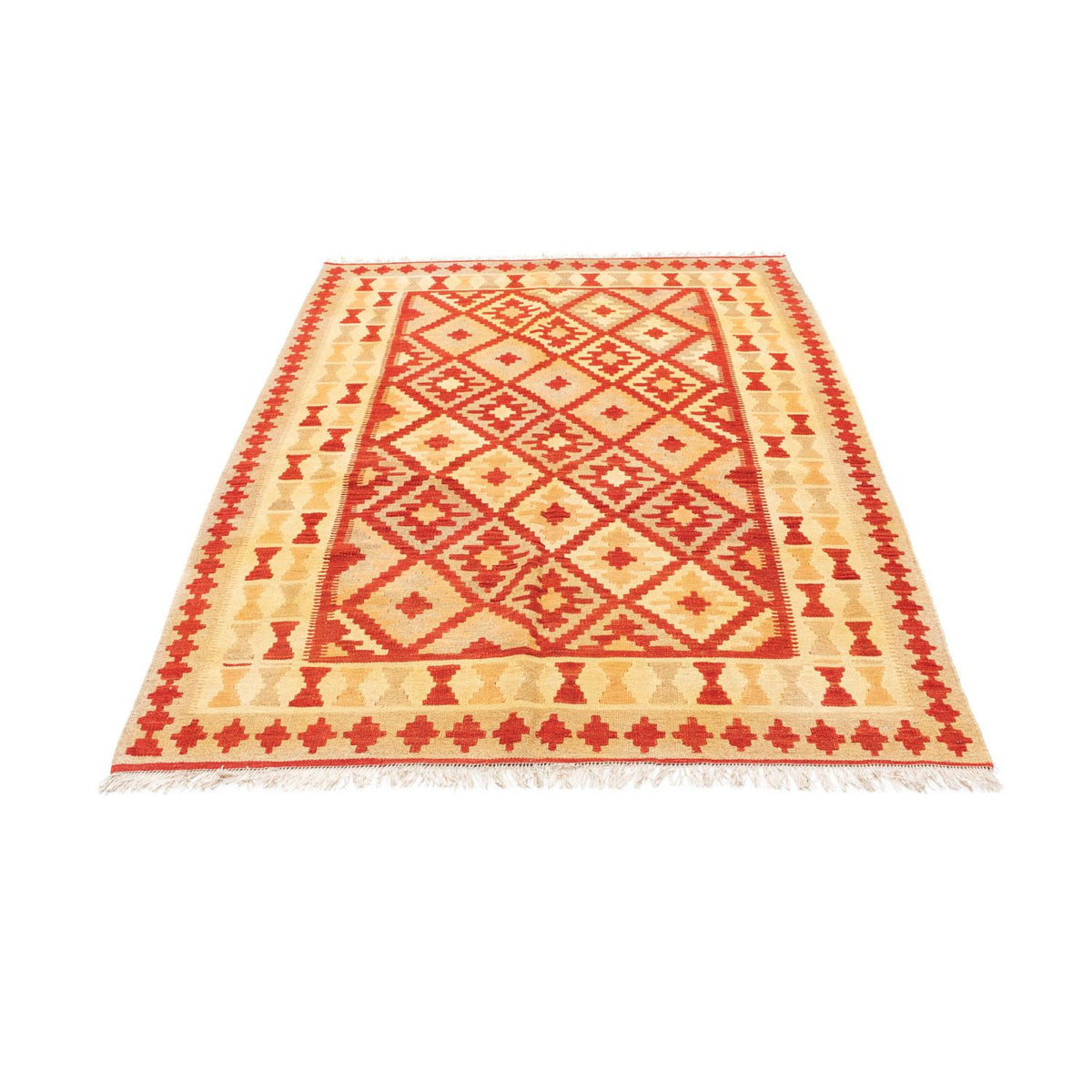Tapis Kelim - Oriental - 211 x 155 cm - rouge