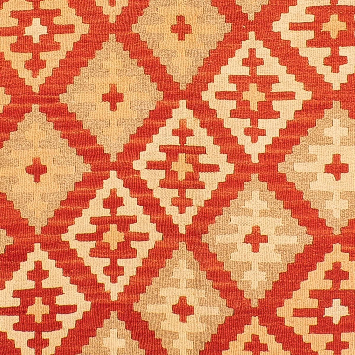 Tapis Kelim - Oriental - 206 x 152 cm - rouge foncé