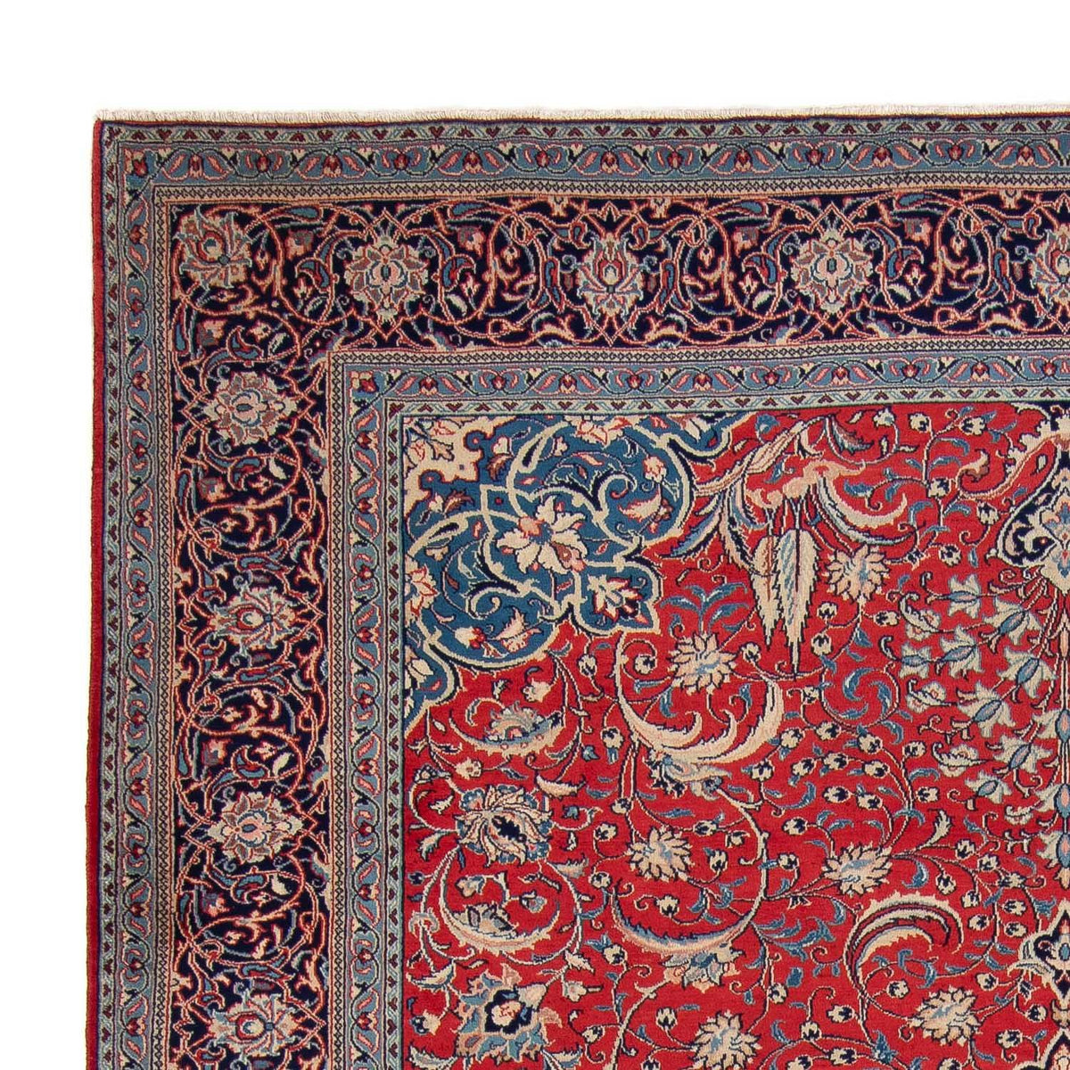 Tapis patchwork - 355 x 270 cm - rouge clair