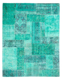 Tapis patchwork - 297 x 231 cm - turquoise