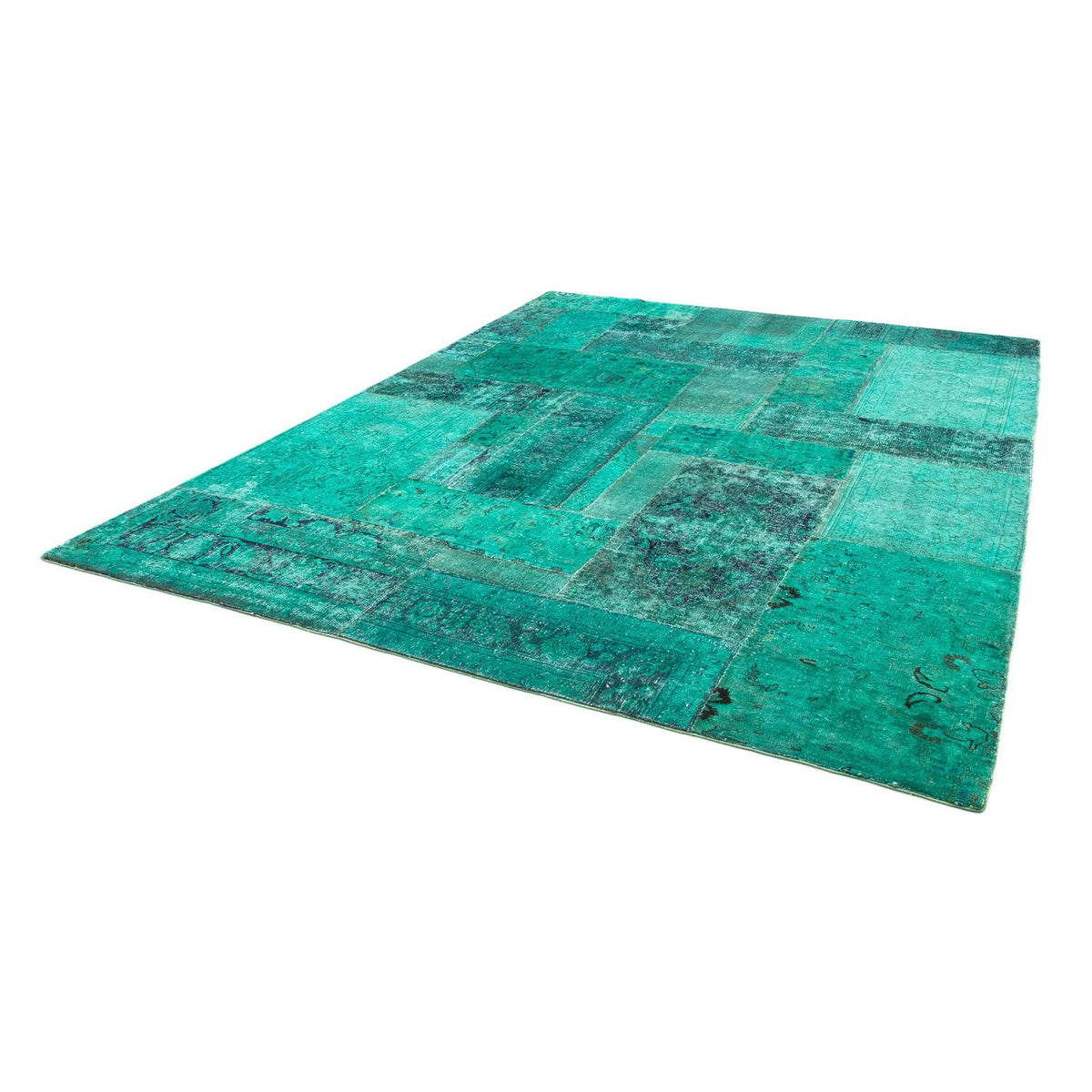 Tapis patchwork - 297 x 231 cm - turquoise