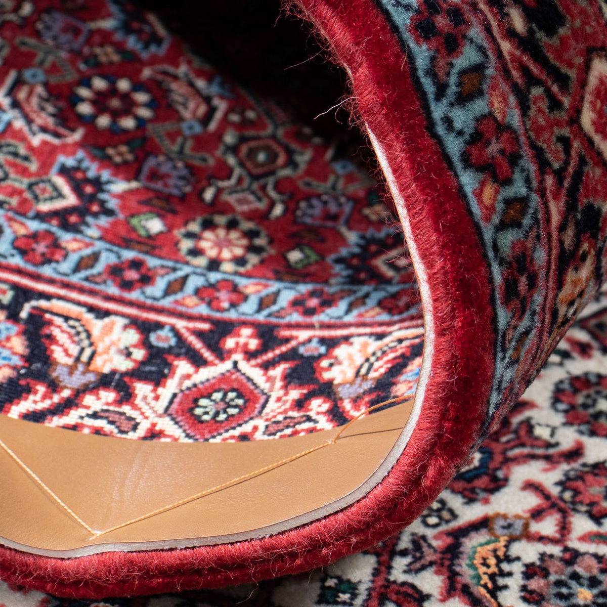 Tapis de couloir Tapis persan - Bidjar - 306 x 91 cm - beige