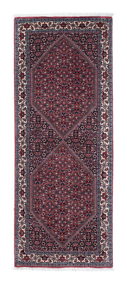 Tapis de couloir Tapis persan - Bidjar - 200 x 75 cm - rouge clair
