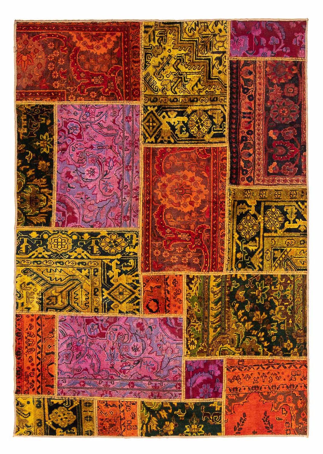 Tapis patchwork - 198 x 137 cm - multicolore
