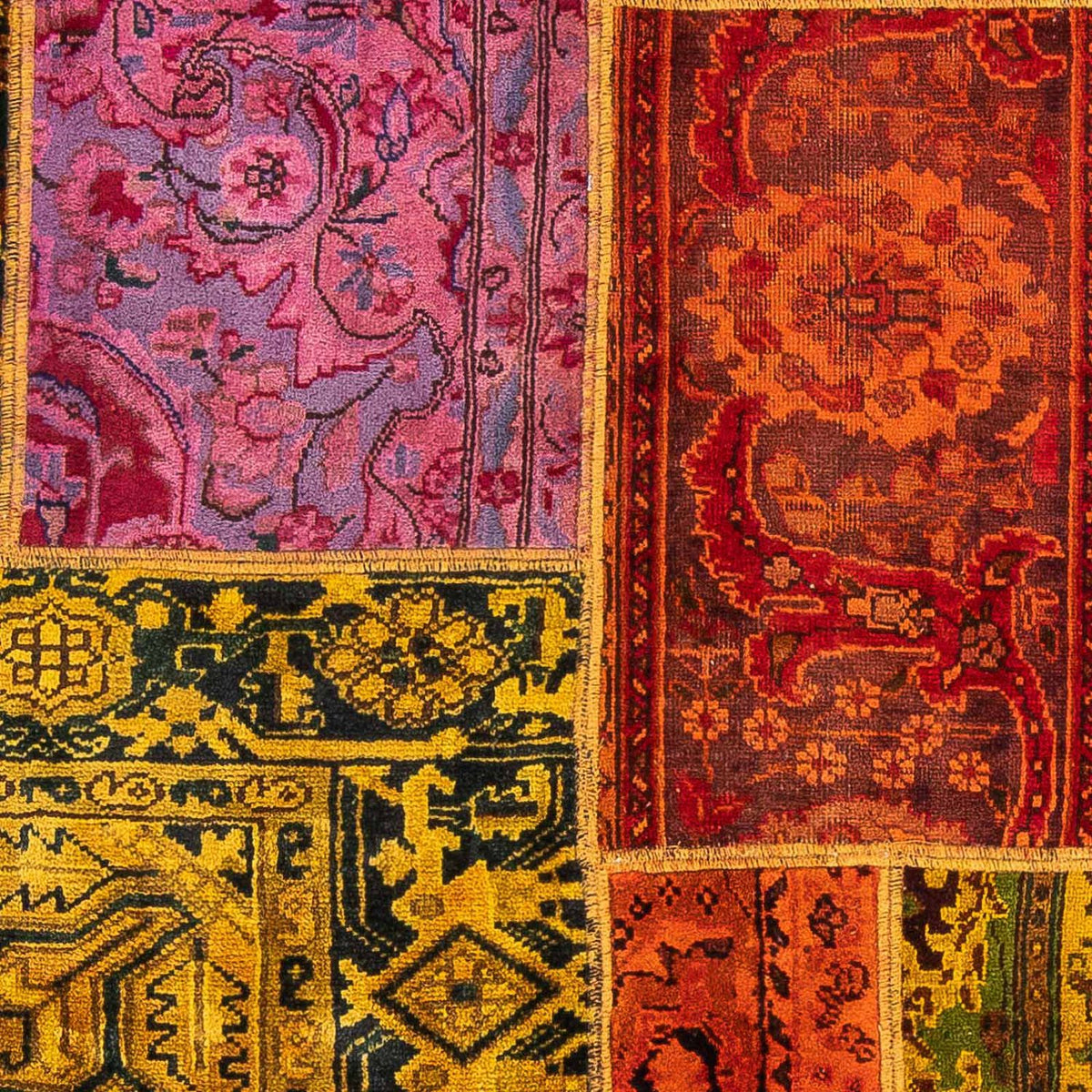 Tapis patchwork - 198 x 137 cm - multicolore