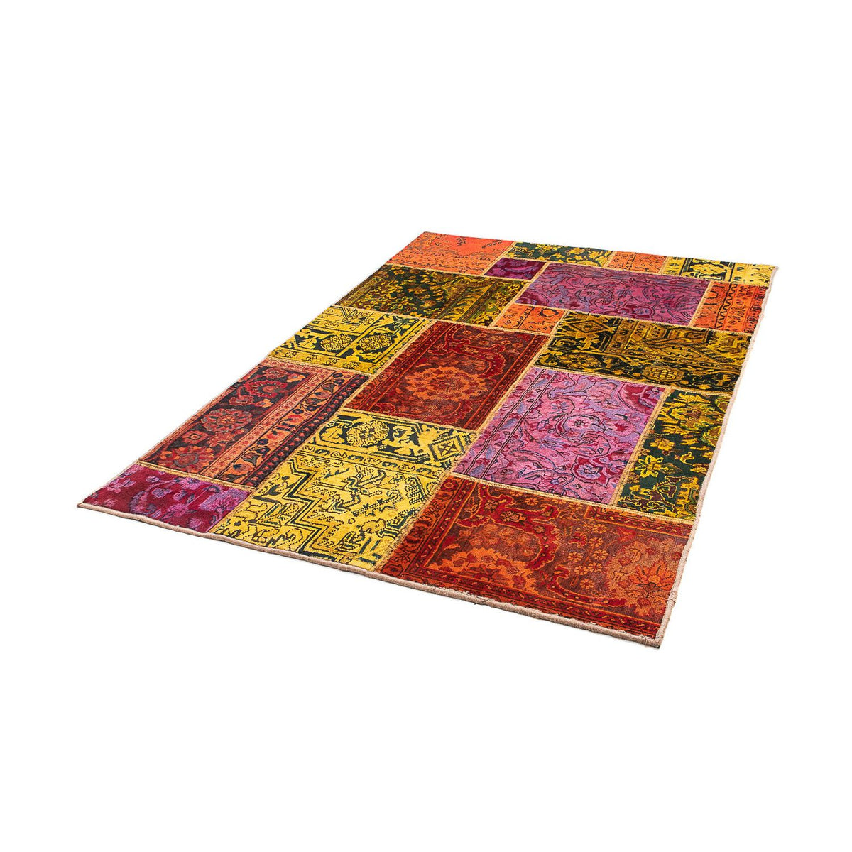 Tapis patchwork - 198 x 137 cm - multicolore