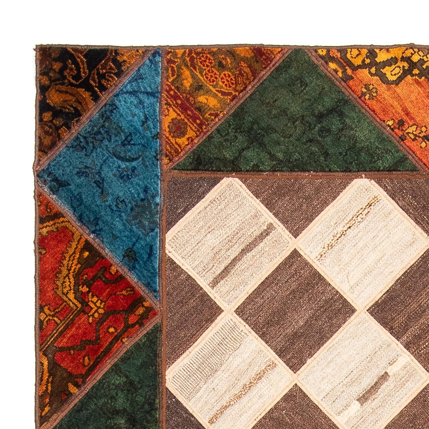 Tapis patchwork 224x164cm - Perserteppich Wollteppich