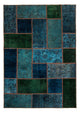 Tapis patchwork 207x143cm - Perserteppich Wollteppich