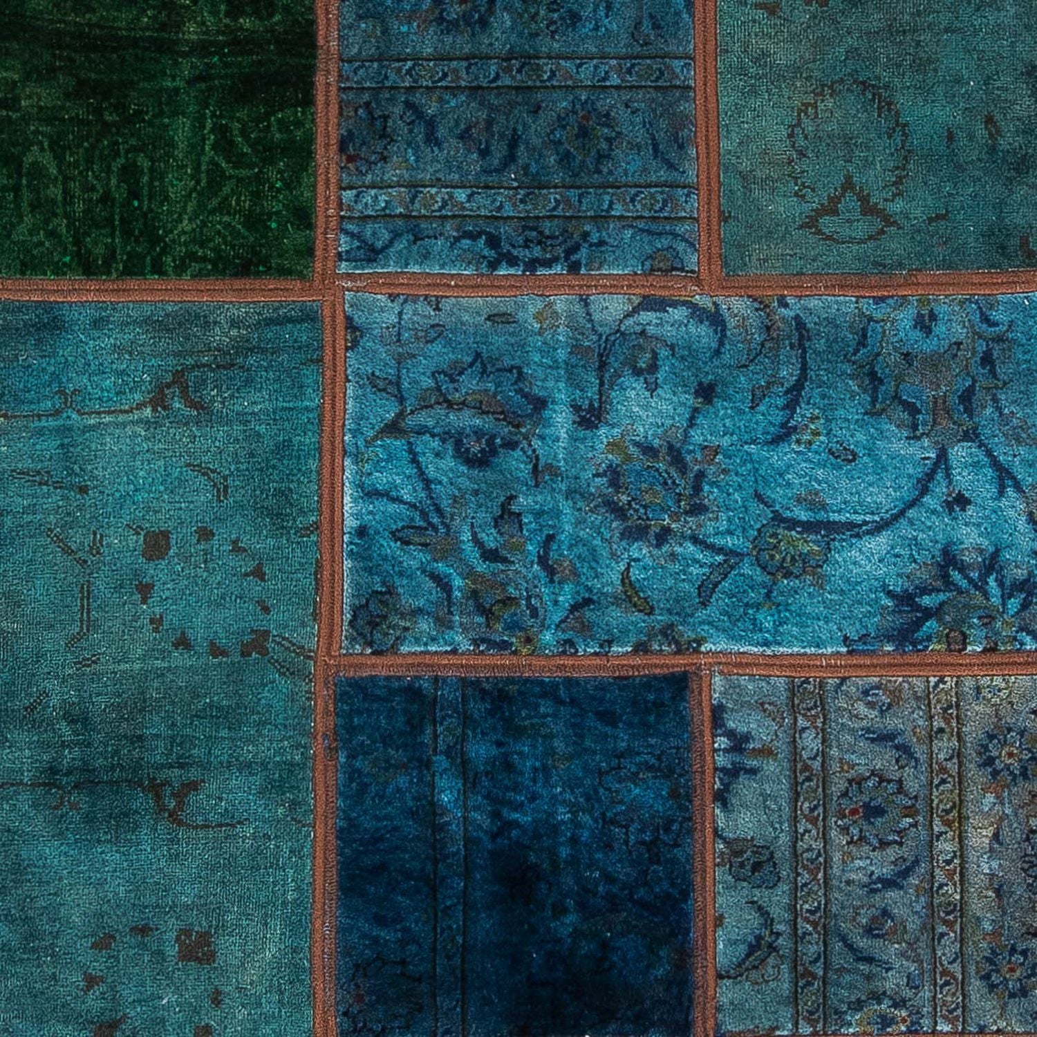 Tapis patchwork - 207 x 143 cm - multicolore
