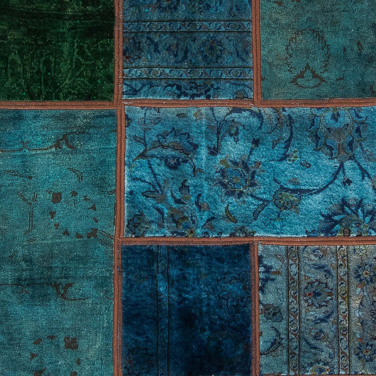 Tapis patchwork - 207 x 143 cm - multicolore