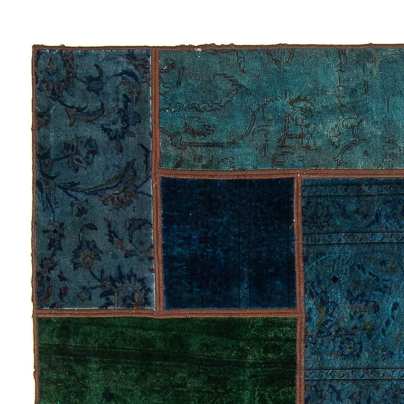 Tapis patchwork 207x143cm - Perserteppich Wollteppich