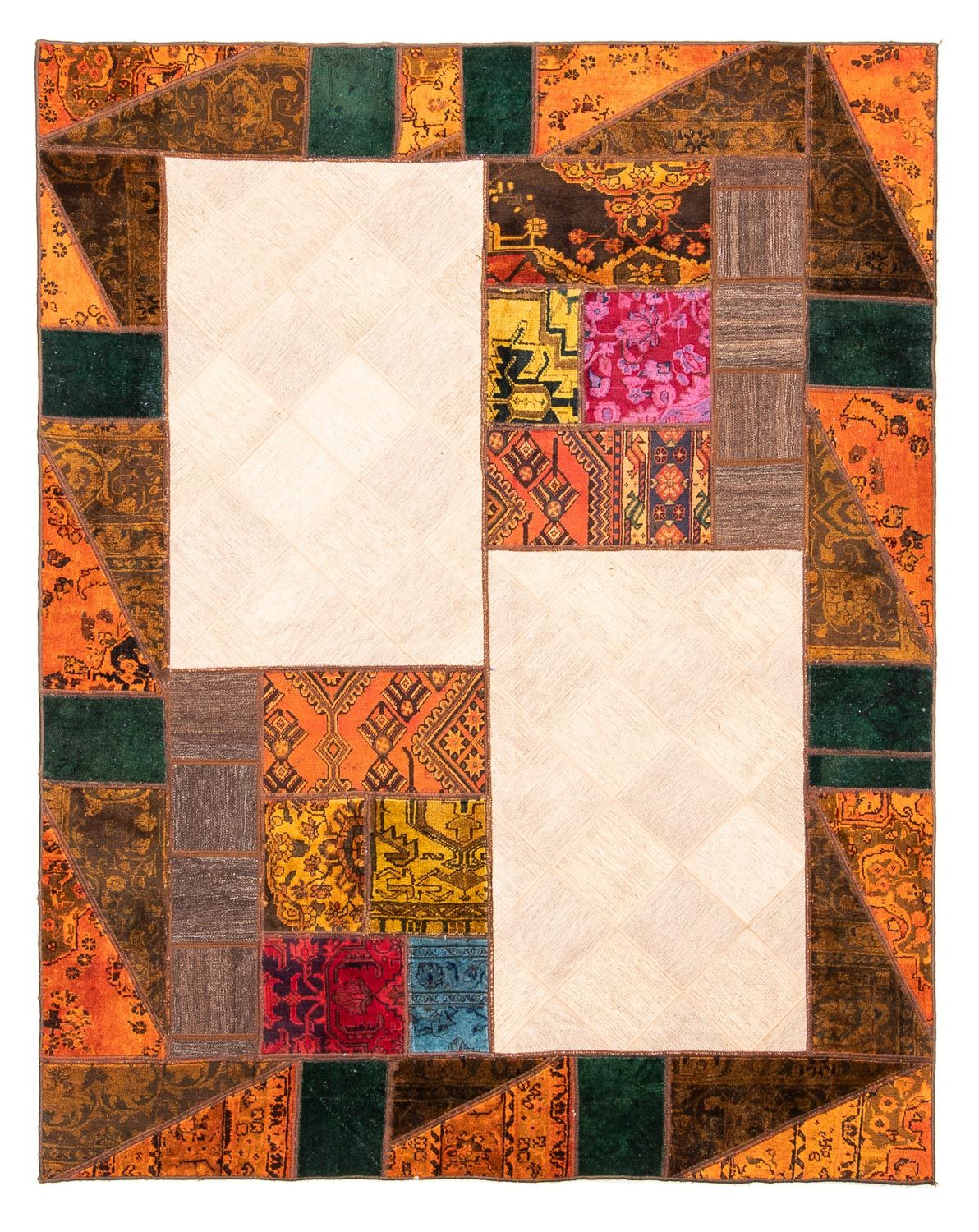 Tapis patchwork - 249 x 194 cm - multicolore