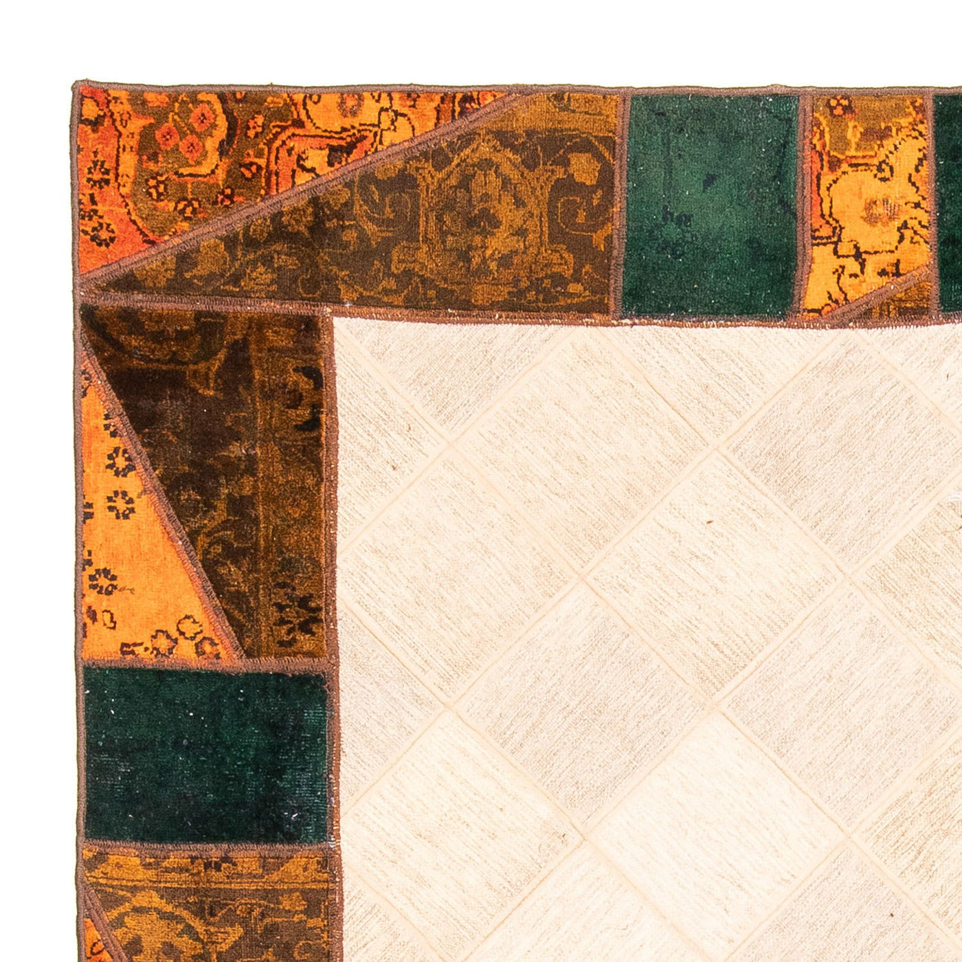 Tapis patchwork 249x194cm - Perserteppich Wollteppich
