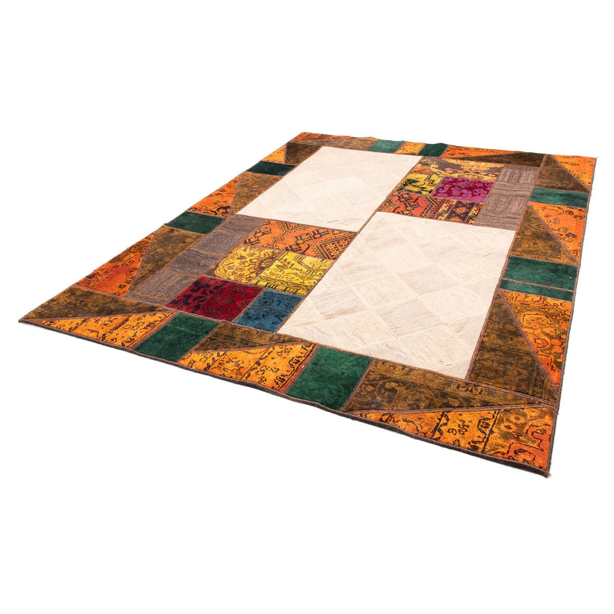Tapis patchwork - 249 x 194 cm - multicolore
