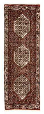 Tapis de couloir Tapis persan - Bidjar - 273 x 87 cm - rouge foncé