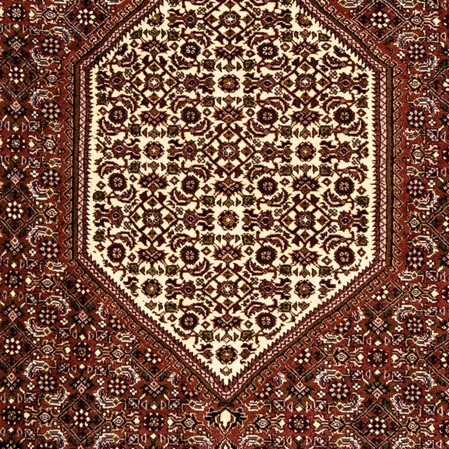 Tapis de couloir Tapis persan - Bidjar - 273 x 87 cm - rouge foncé