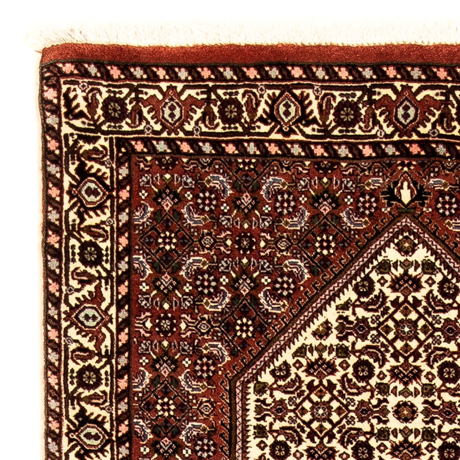 Tapis de couloir Tapis persan - Bidjar - 273 x 87 cm - rouge foncé