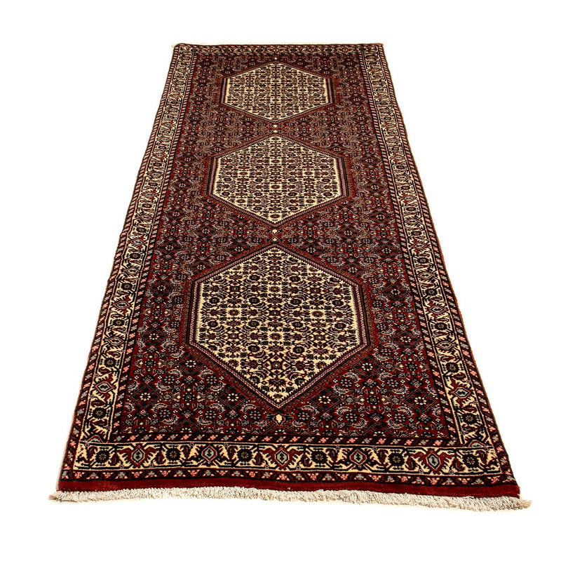 Tapis de couloir Tapis persan - Bidjar - 273 x 87 cm - rouge foncé