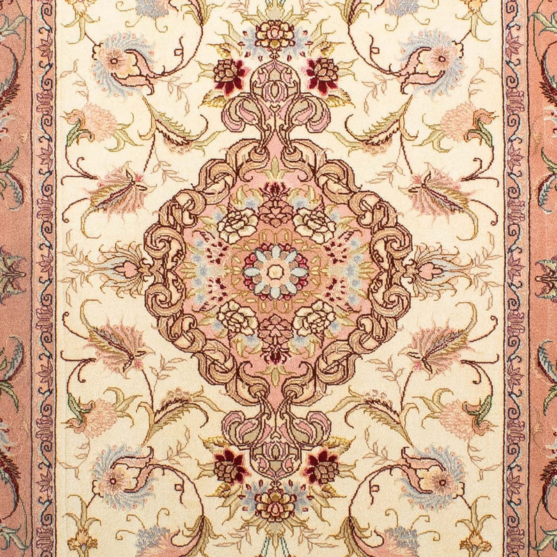 Tapis de couloir Tapis persan - Tabriz - Royal - 310 x 88 cm - beige