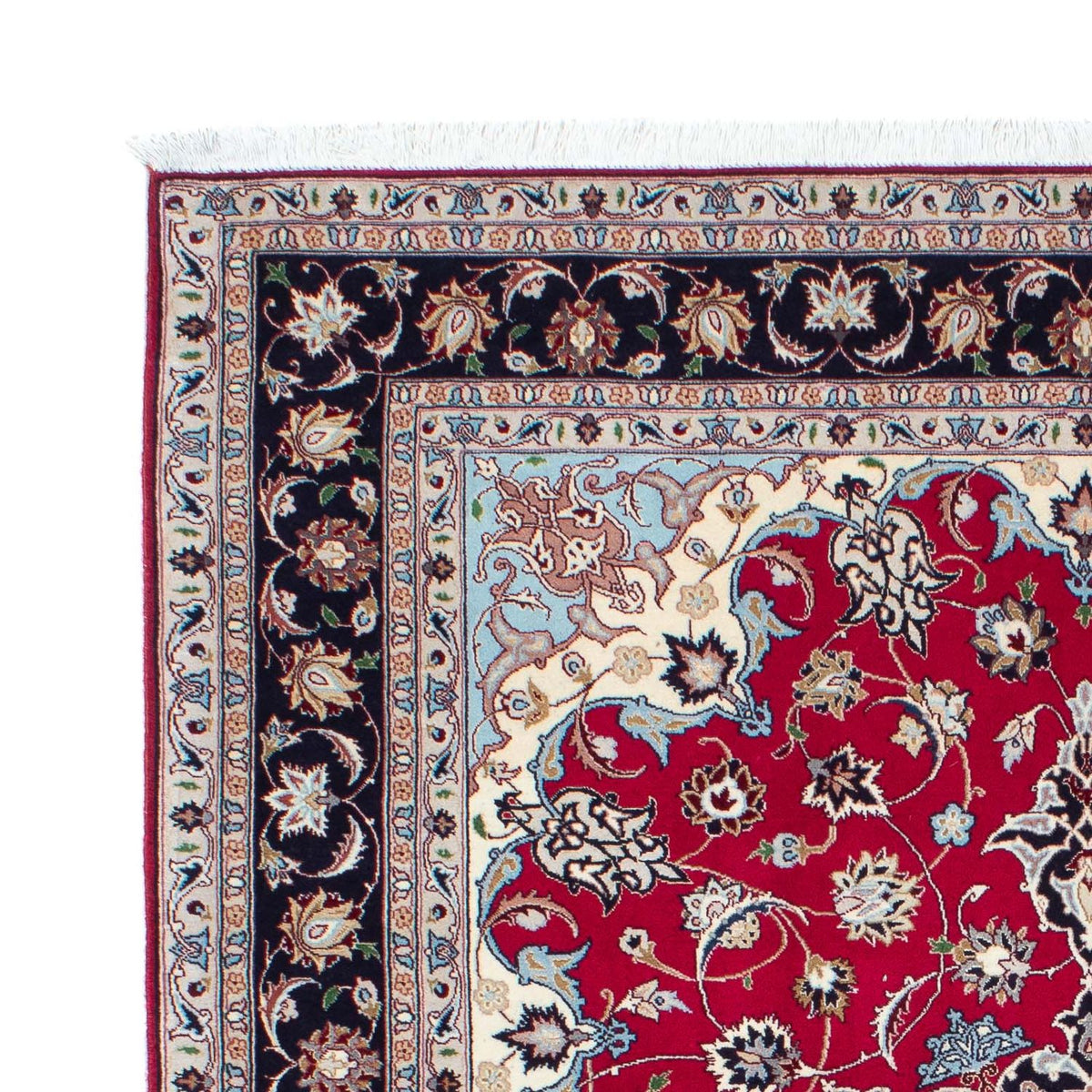 Tapis persan - Tabriz - Royal - 200 x 153 cm - rouge foncé