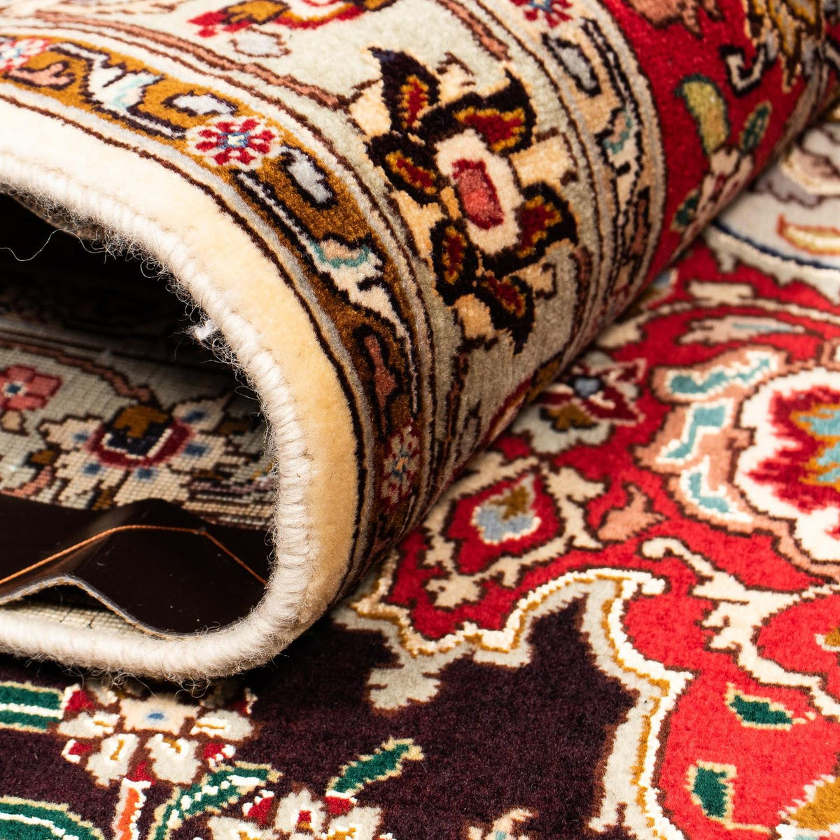 Tapis persan - Tabriz - 393 x 300 cm - rouge clair