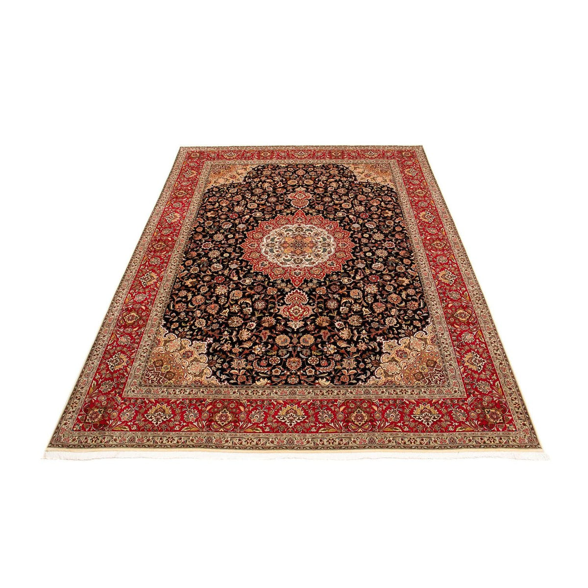 Tapis persan - Tabriz - 393 x 300 cm - rouge clair