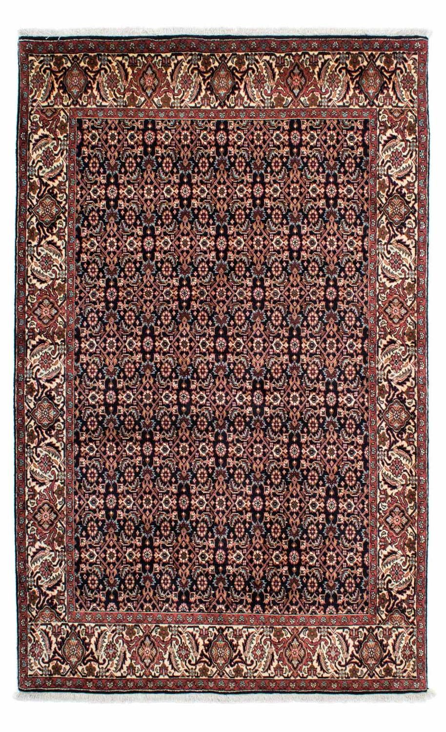 Tapis persan - Bidjar - 225 x 140 cm - bleu foncé