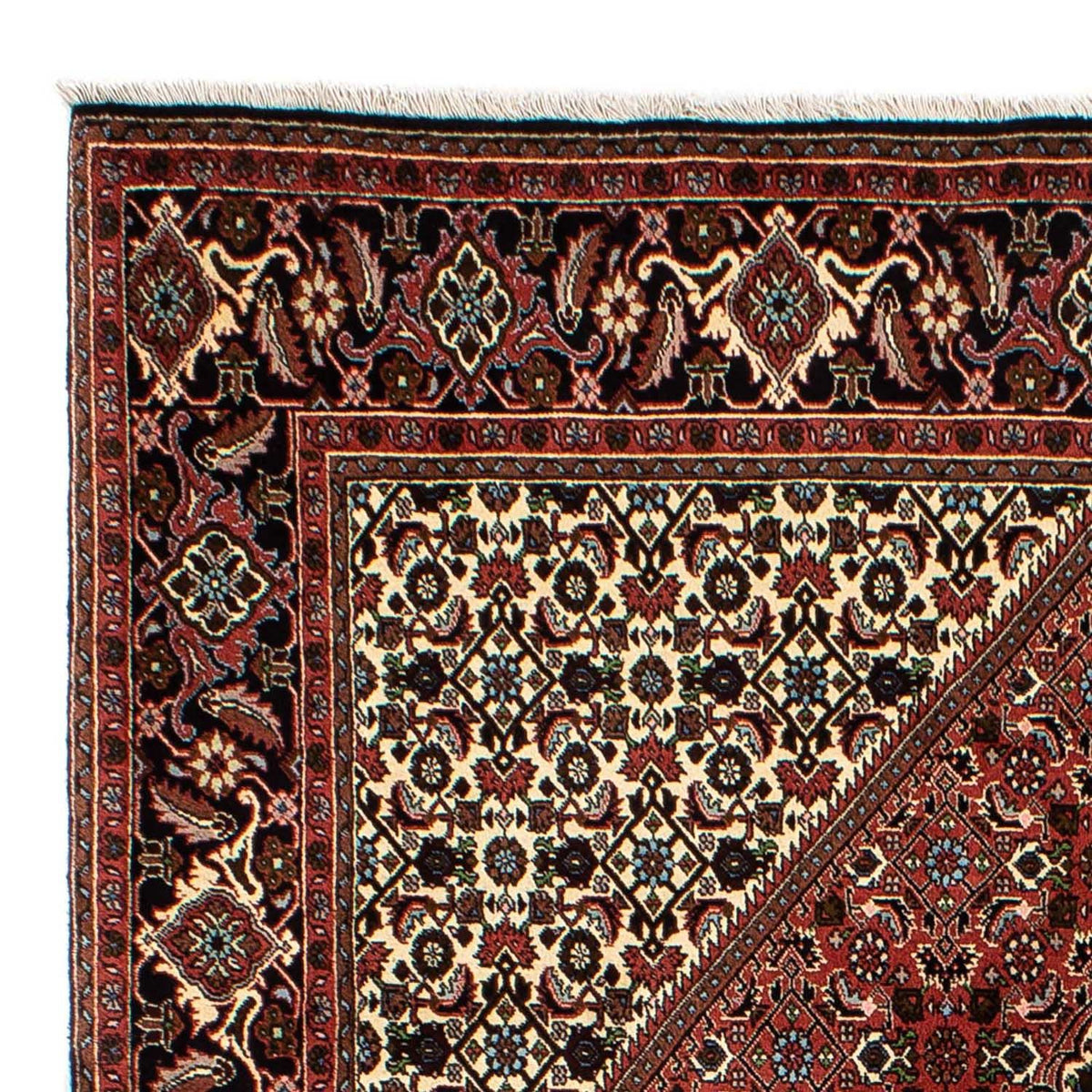 Tapis persan - Bidjar - 244 x 171 cm - rouge foncé