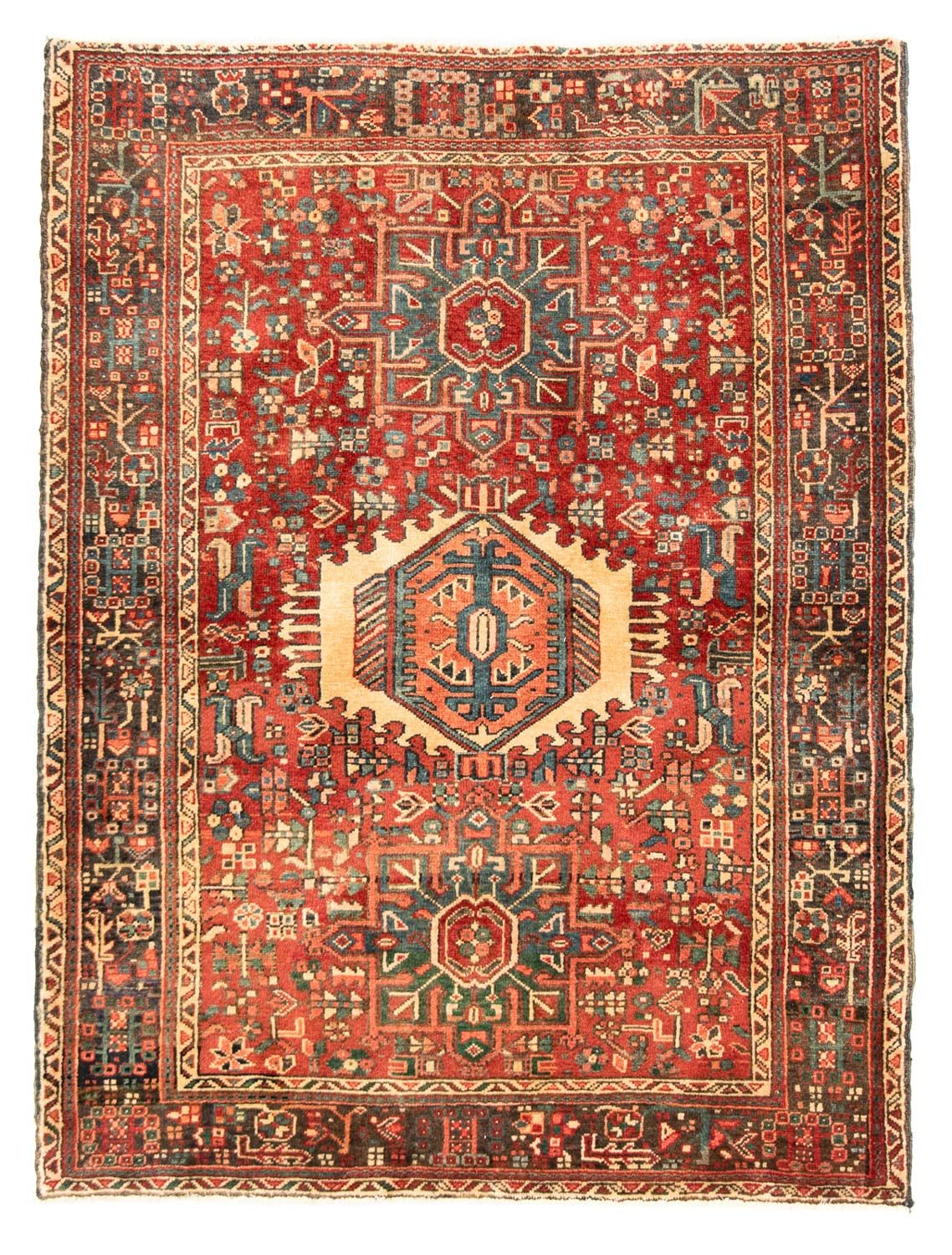 Tapis persan - Nomadic - 190 x 140 cm - rouge foncé