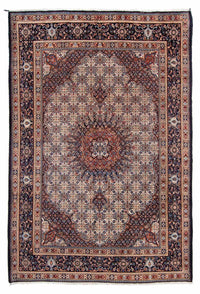 Tapis persan - Classique - 298 x 206 cm - bleu foncé