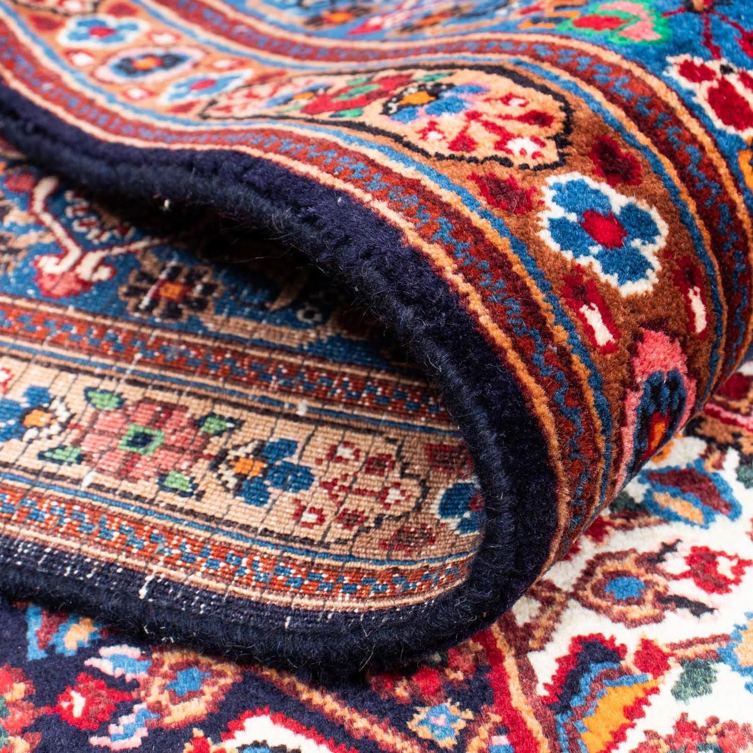 Tapis persan - Nomadic - 310 x 218 cm - bleu foncé