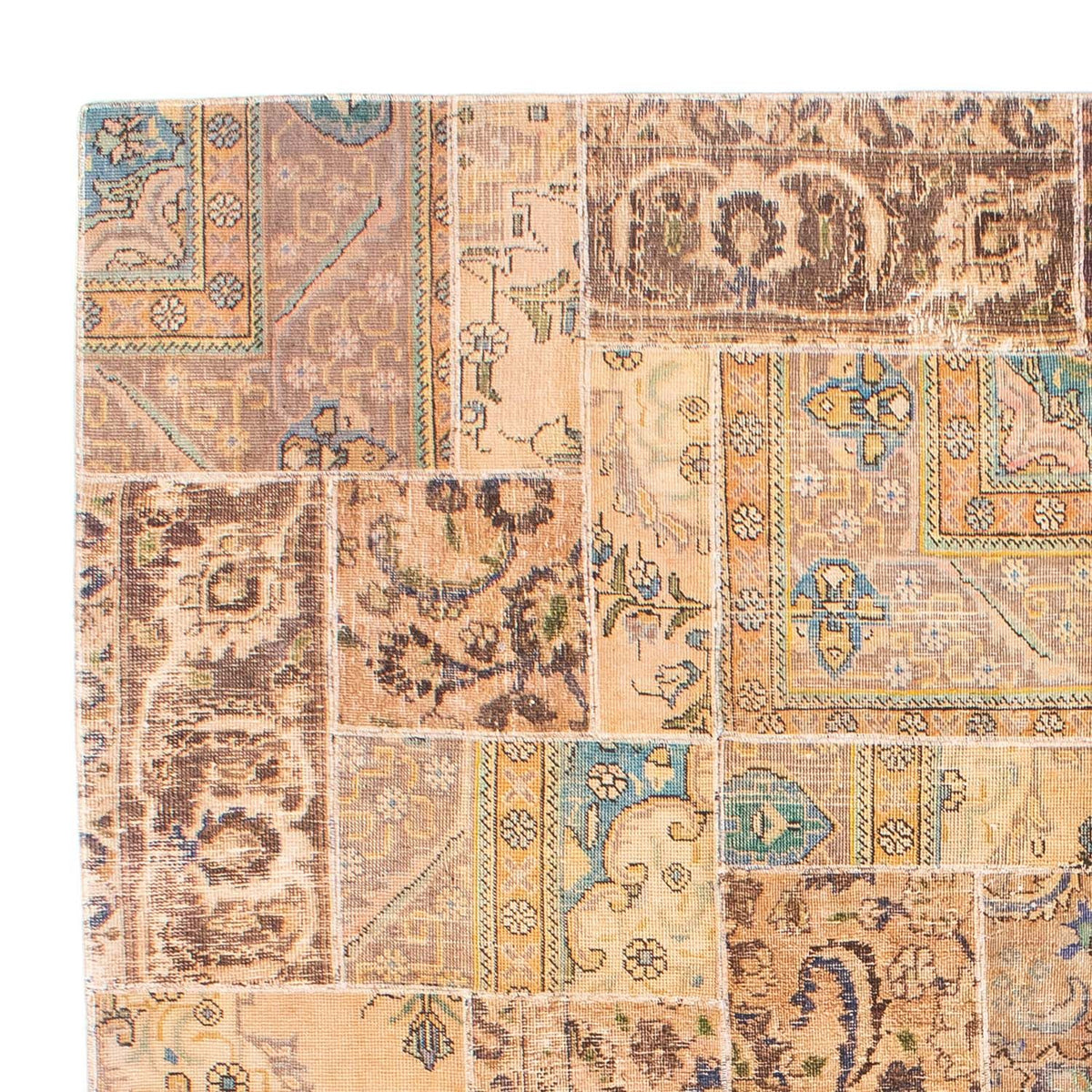 Tapis patchwork 242x305cm - Perserteppich Wollteppich