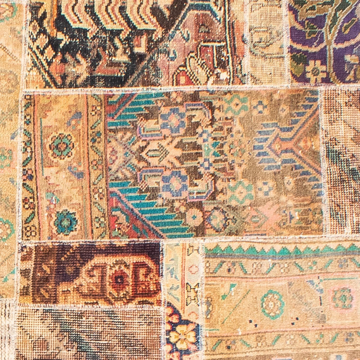 Tapis patchwork - 292 x 230 cm - multicolore