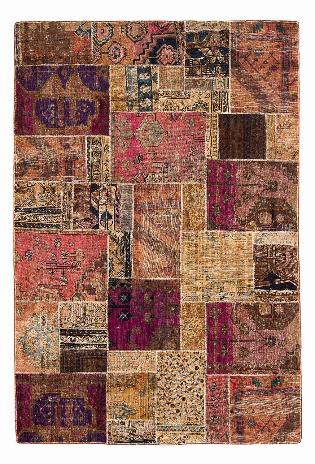 Tapis patchwork - 272 x 181 cm - multicolore