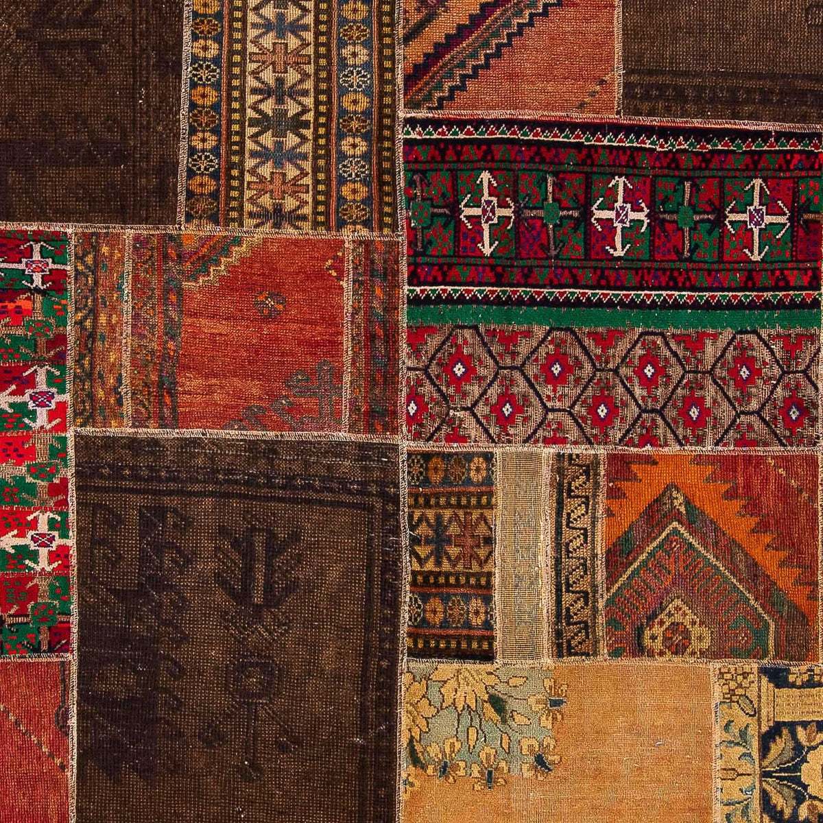 Tapis patchwork - 271 x 179 cm - multicolore