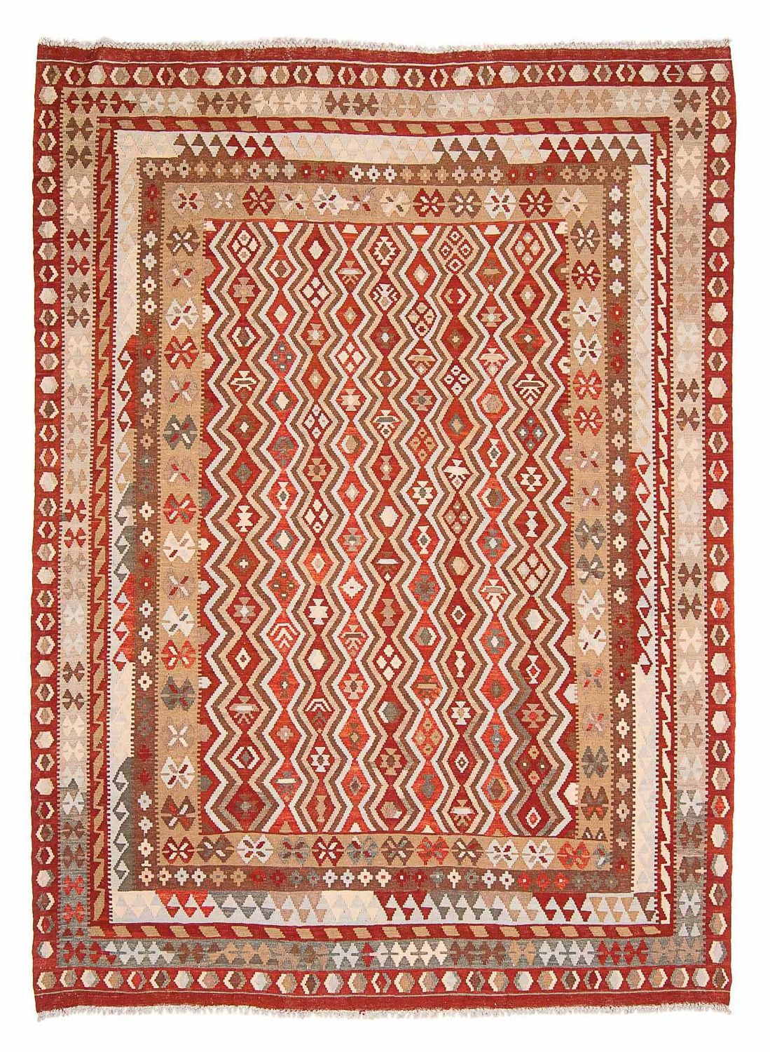 Tapis Kelim - Splash - 271 x 212 cm - multicolore