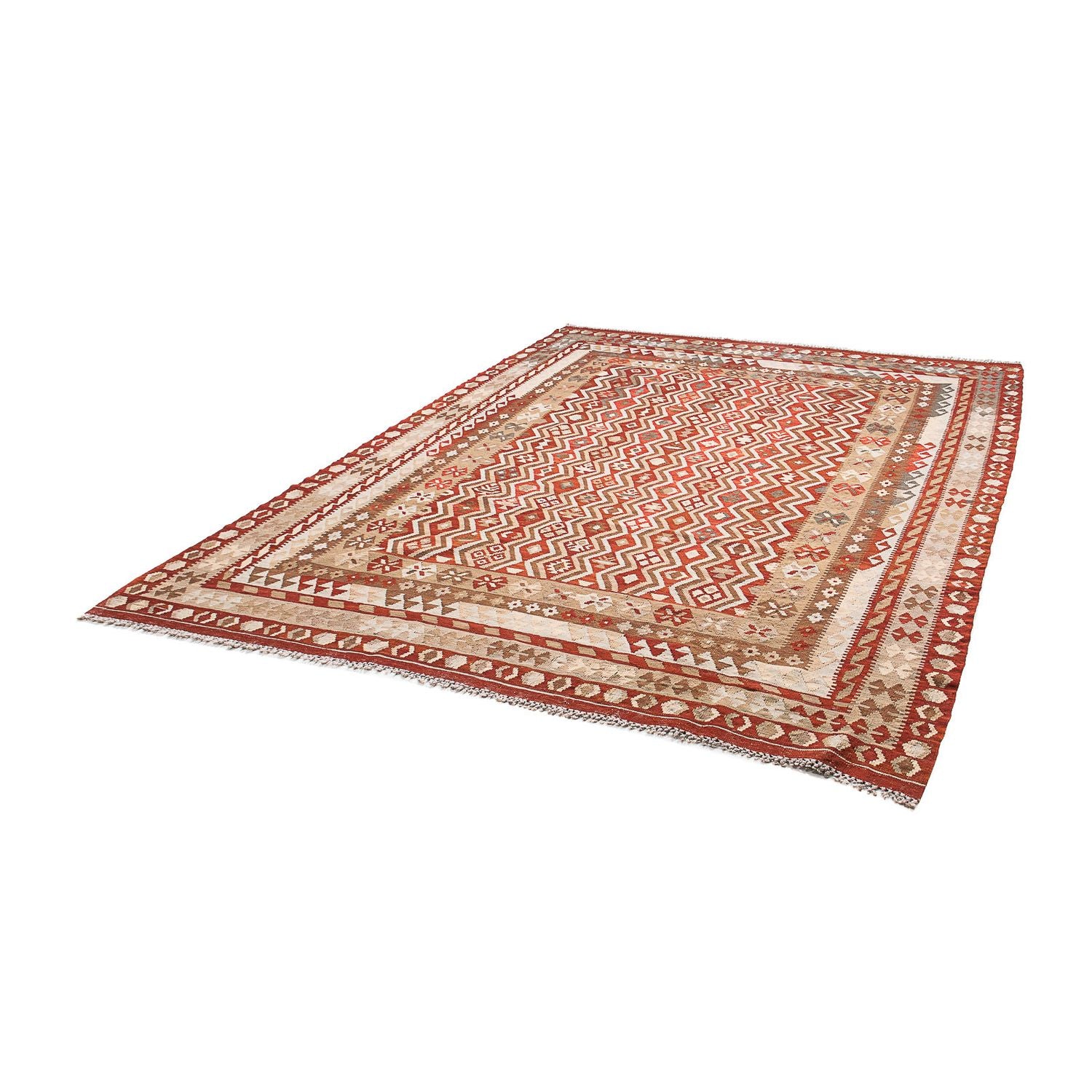 Tapis Kelim - Splash - 271 x 212 cm - multicolore