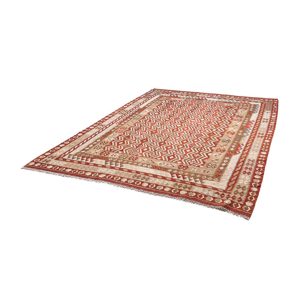 Tapis Kelim - Splash - 271 x 212 cm - multicolore