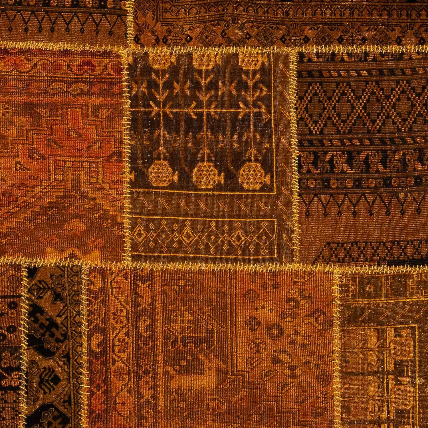 Tapis patchwork - 289 x 200 cm - multicolore